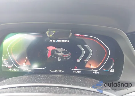 2022 BMW X6 M50I из США, поврежденный, VIN 5UXCY8C03N9M89298